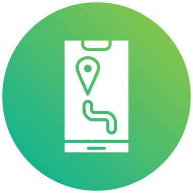 Gps Vektör Simgesi Tasarım İllüstrasyonu
