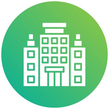 Otel Vektörü Simgesi Tasarım İllüstrasyonu