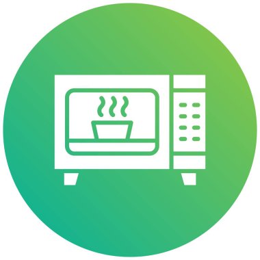 Mikrodalga Vektör Simgesi Tasarım İllüstrasyonu