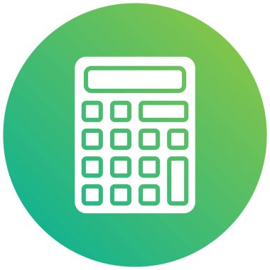 Hesap Makinesi Vektör Simgesi Tasarım İllüstrasyonu