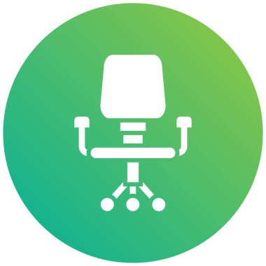 Masa sandalyesi Vektör Simgesi Tasarım İllüstrasyonu