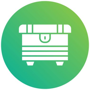 Hazine Kutusu Vektör Simgesi Tasarım İllüstrasyonu