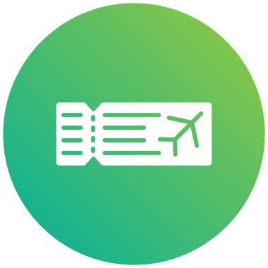 Uçak bileti Vektör Simgesi Tasarım İllüstrasyonu