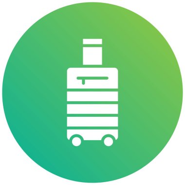 Bagaj Vektörü Simgesi Tasarım İllüstrasyonu