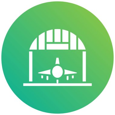 Hangar Vektör Simgesi Tasarım İllüstrasyonu