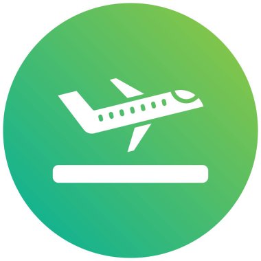 Kalkış Vektörü Simgesi Tasarım İllüstrasyonu