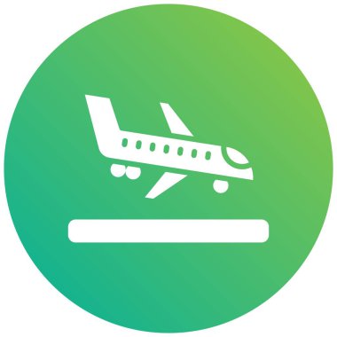 İniş Vektörü Simgesi Tasarım İllüstrasyonu