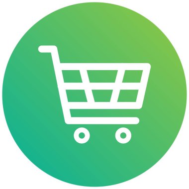 Alışveriş arabası Vektör Simgesi Tasarım İllüstrasyonu