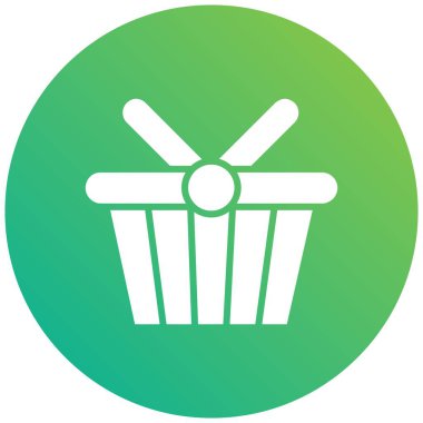 Alışveriş sepeti Vektör Simgesi Tasarım Çizimi