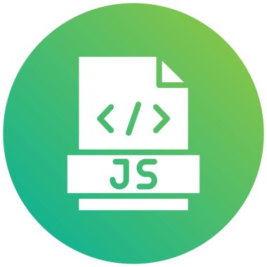 Javascript Vektör Simgesi Tasarım İllüstrasyonu