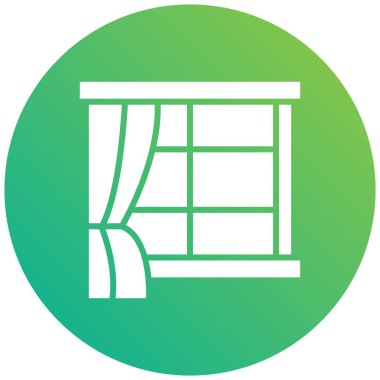 Pencere Vektörü Simgesi Tasarımı Çizimi