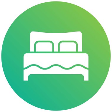 Yatak Vektörü Simgesi Tasarım İllüstrasyonu