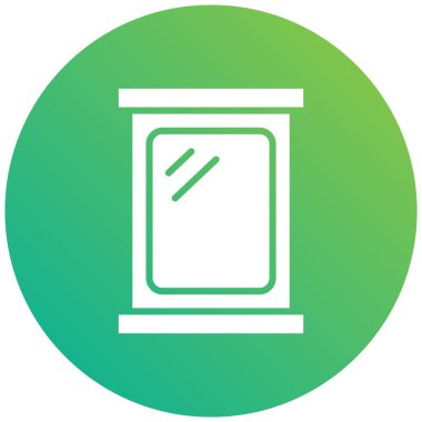 Ayna Vektörü Simgesi Tasarım İllüstrasyonu