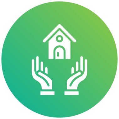 Ev sigortası Vektör Simgesi Tasarım İllüstrasyonu