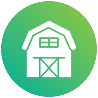 Barn Vektör Simgesi Tasarım Çizimi