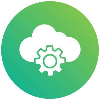 Cogwheel Vektör Simgesi Tasarım İllüstrasyonu