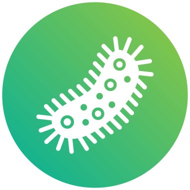 Bakteri Vektörü Simgesi Tasarım İllüstrasyonu