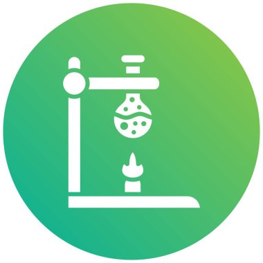 Bunsen brülör Vektör Simgesi Tasarım İllüstrasyonu