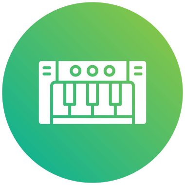 Piyano Vektörü Simgesi Tasarım İllüstrasyonu