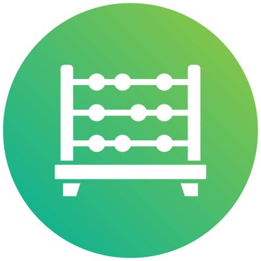 Abaküs Vektör Simgesi Tasarım Çizimi