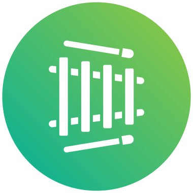 Ksilofon Vektör Simgesi Tasarım İllüstrasyonu