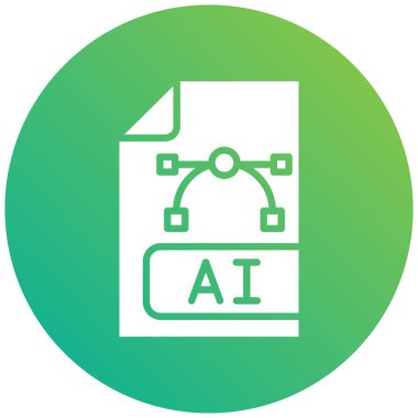 Ai dosya Vektör Simgesi Tasarım İllüstrasyonu