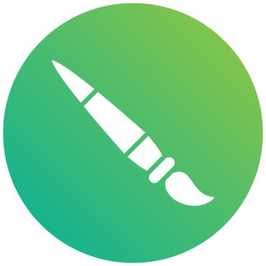 Boya fırçası Vektör Simgesi Tasarım Çizimi