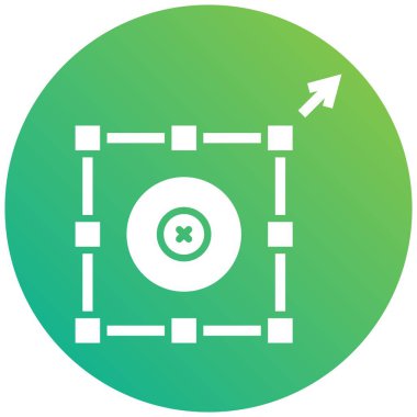 Yeniden Boyutlandırma Seçeneği Vektör Simgesi Tasarım İllüstrasyonu