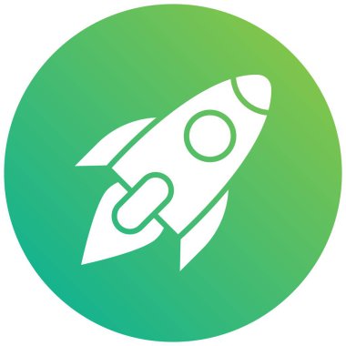 Roket Vektör Simgesi Tasarım Çizimi