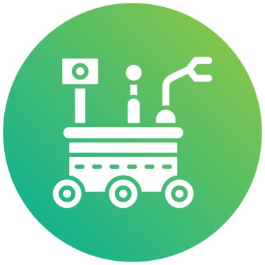 Mars Gezgin Vektör Simgesi Tasarım İllüstrasyonu