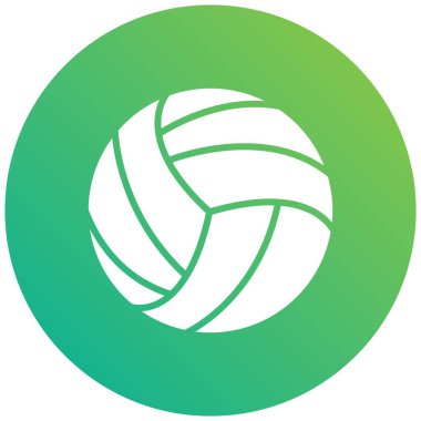 Voleybol Vektör Simgesi Tasarım Çizimi