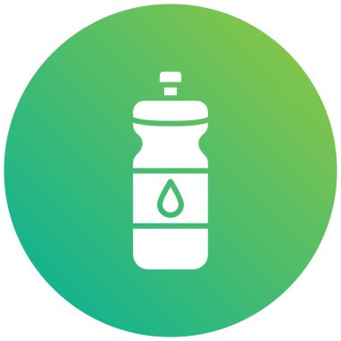 Su Şişesi Vektör Simgesi Tasarım Çizimi