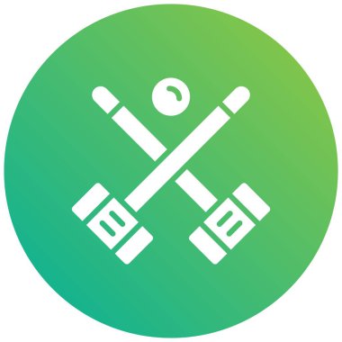 Kriket Vektörü Simgesi Tasarım Çizimi