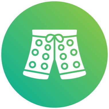 Yüzme Şortu Vektör Simgesi Tasarım İllüstrasyonu