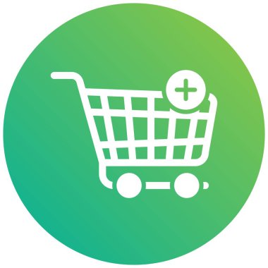 Sepet Vektör Simgesi Tasarım Çizimine Ekle