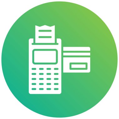 Kredi Makinesi Vektör Simgesi Tasarım İllüstrasyonu