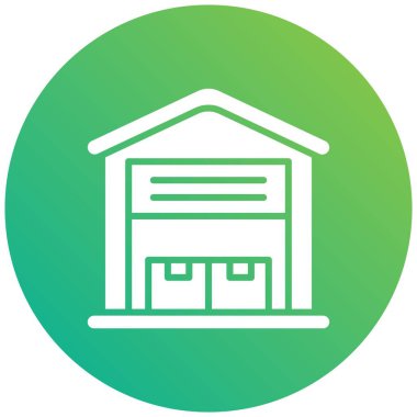 Depo Vektörü Simgesi Tasarım İllüstrasyonu