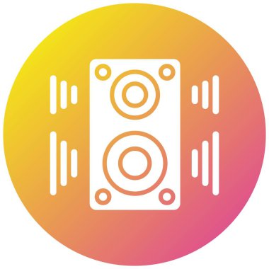 Sözcü Vektör Simgesi Tasarım İllüstrasyonu