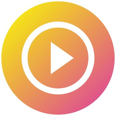 Oynatma düğmesi Vektör Simgesi Tasarım İllüstrasyonu