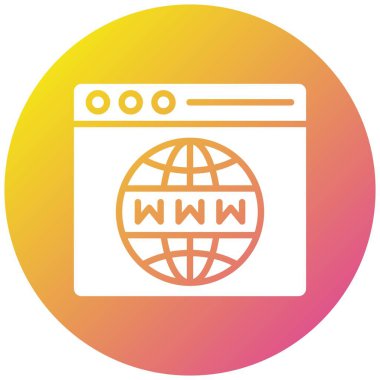 Web tarayıcı Vektör Simgesi Tasarım İllüstrasyonu