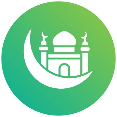 Yarım Ay Vektör Simgesi Tasarım İllüstrasyonu