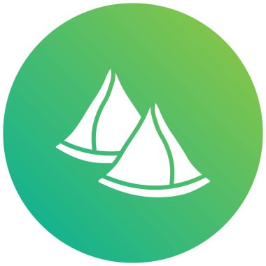 Samosa Vektör Simgesi Tasarım İllüstrasyonu