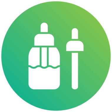 Serum Vektörü Simgesi Tasarım İllüstrasyonu