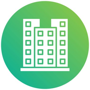 Skycraper Vektör Simgesi Tasarım İllüstrasyonu