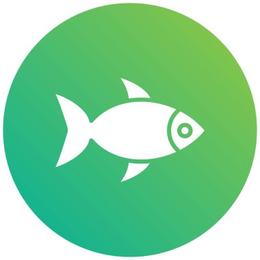 Balık Vektörü Simgesi Tasarım İllüstrasyonu