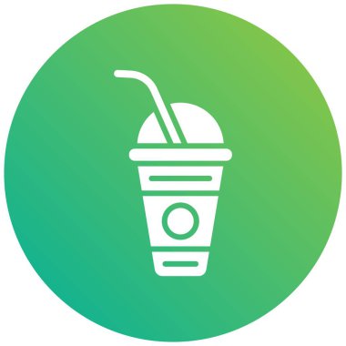 Yumuşak içecek Vektör Simgesi Tasarım İllüstrasyonu