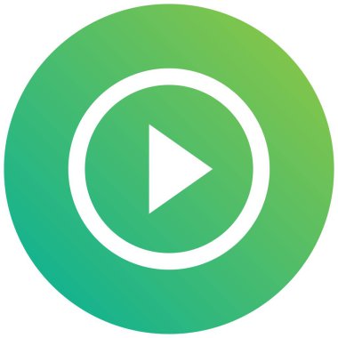 Oynatma düğmesi Vektör Simgesi Tasarım İllüstrasyonu