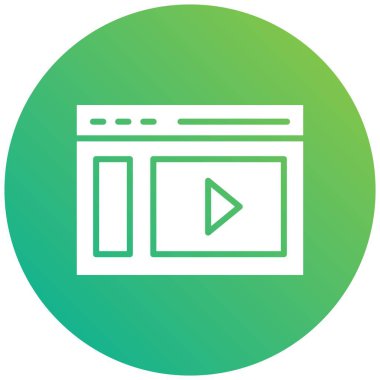 Web tarayıcı Vektör Simgesi Tasarım İllüstrasyonu