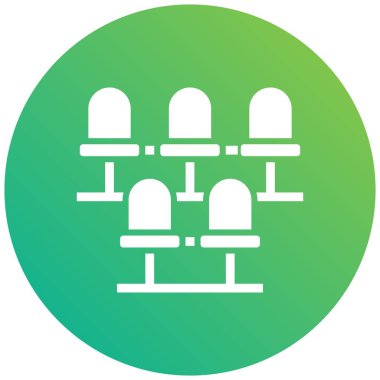 Sinema koltukları Vektör Simgesi Tasarım İllüstrasyonu