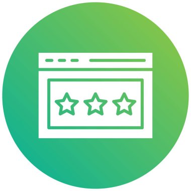 Vektör Simgesi Tasarım İllüstrasyonunu Gözden Geçir